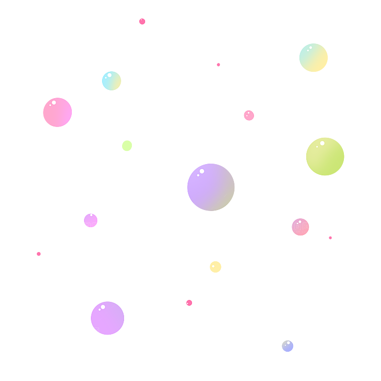 彩色泡泡插图素材透明气泡肥皂水泡元素