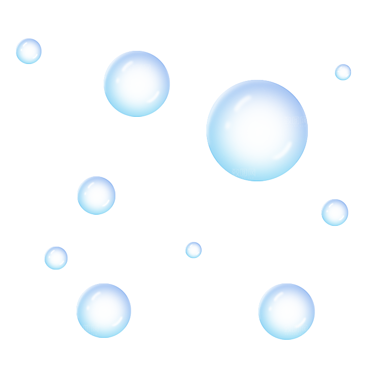 彩色泡泡插图素材透明气泡肥皂水泡元素