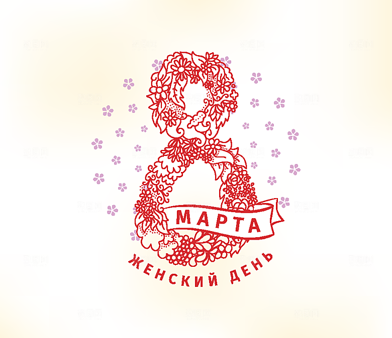 妇女节英文图标素材源文件