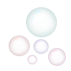 彩色泡泡插图素材透明气泡肥皂水泡
