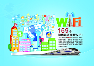 火车无线wifi广告宣传单