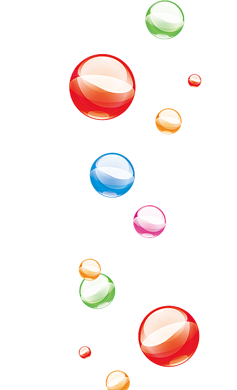 彩色泡泡插图素材透明气泡肥皂水泡