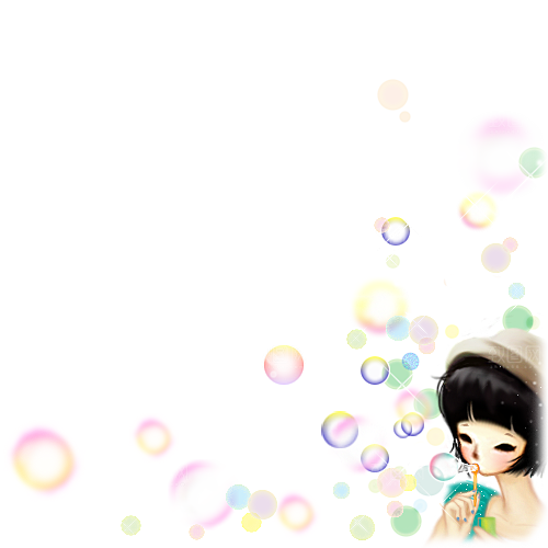 彩色泡泡插图素材透明气泡肥皂水泡