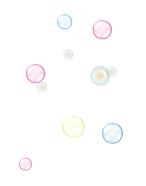 彩色泡泡插图素材透明气泡肥皂水泡