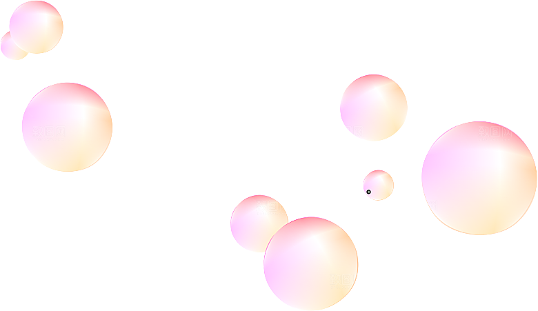 彩色泡泡插图素材透明气泡肥皂水泡