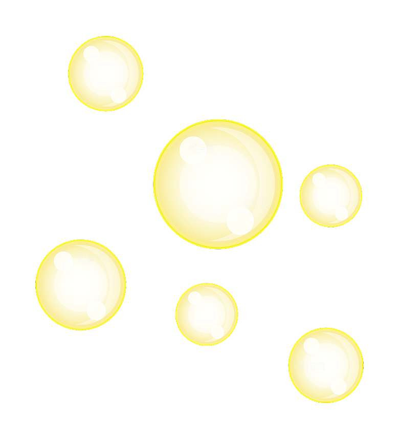 彩色泡泡插图素材透明气泡肥皂水泡元素