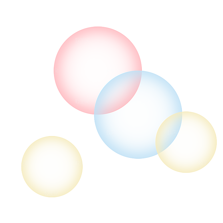 彩色泡泡插图素材透明气泡肥皂水泡