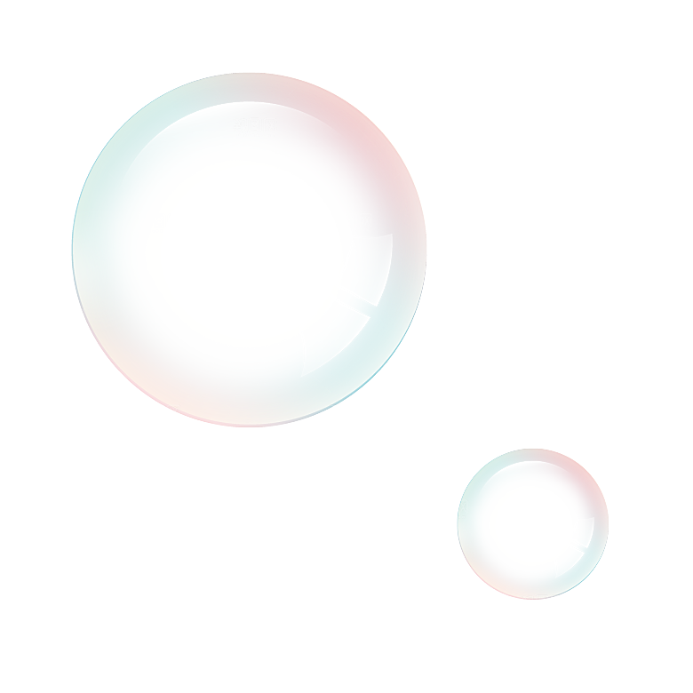 彩色泡泡插图素材透明气泡肥皂水泡元素