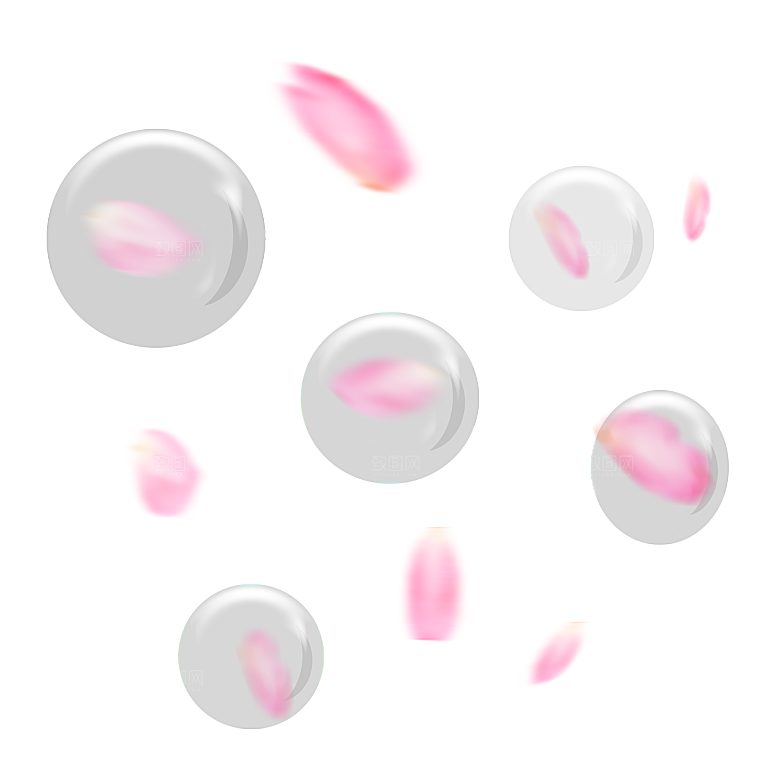 彩色泡泡插图素材透明气泡肥皂水泡元素
