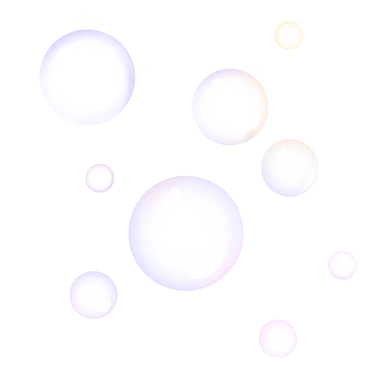 彩色泡泡插图素材透明气泡肥皂水泡