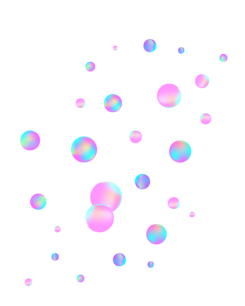 彩色泡泡插图素材透明气泡肥皂水泡元素