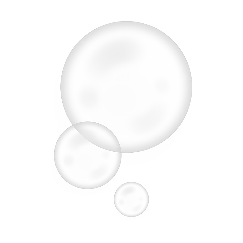 彩色泡泡插图素材透明气泡肥皂水泡元素