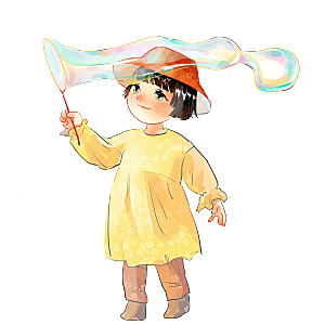 彩色泡泡插图素材透明气泡肥皂水泡