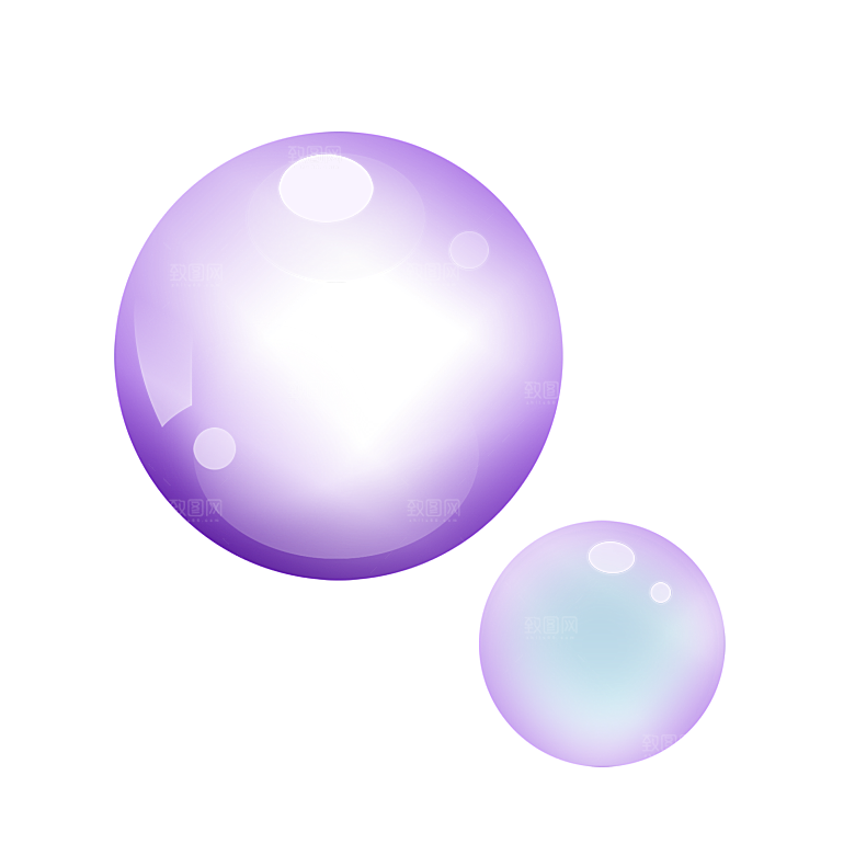 彩色泡泡插图素材透明气泡肥皂水泡元素