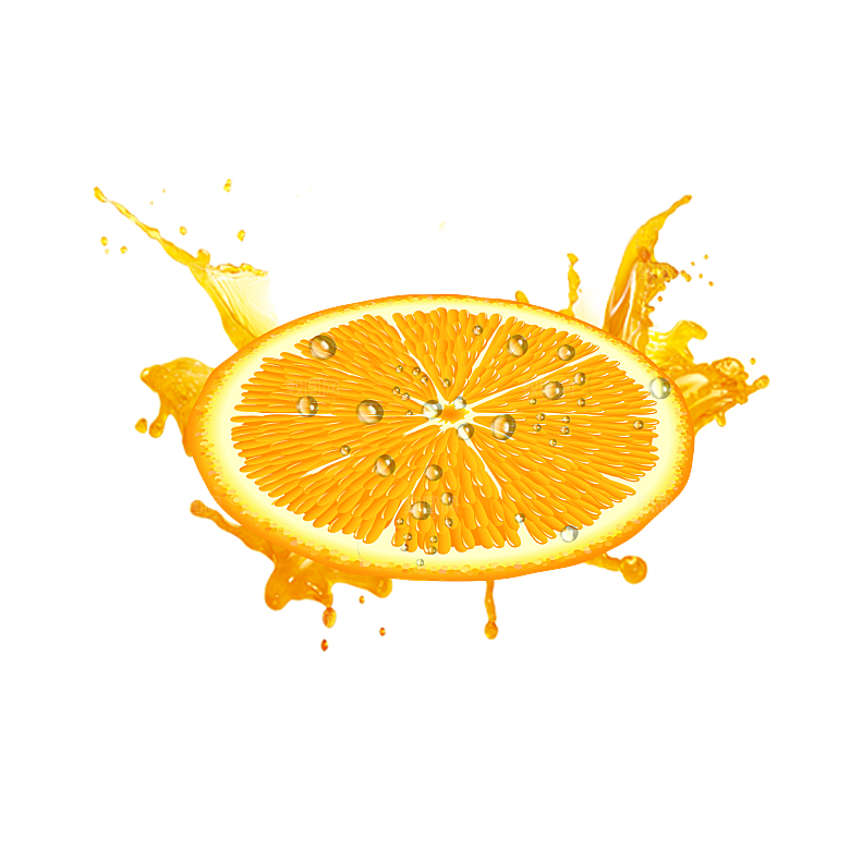 橙子汁橙汁水素材