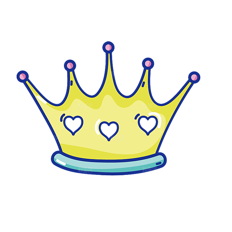 可爱皇冠插图素材