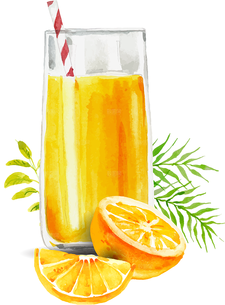橙子汁橙汁水素材