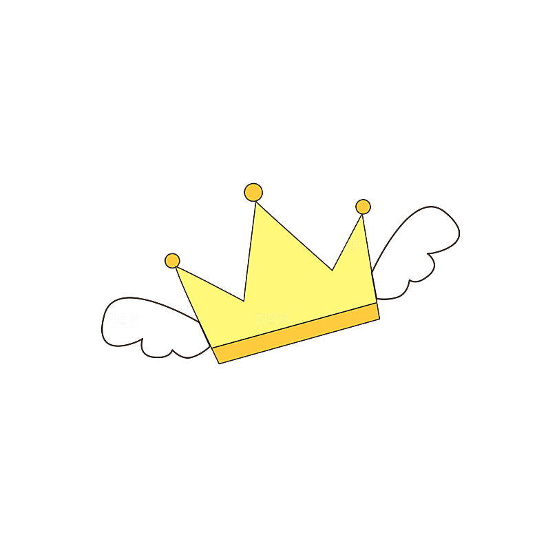 可爱皇冠插图素材