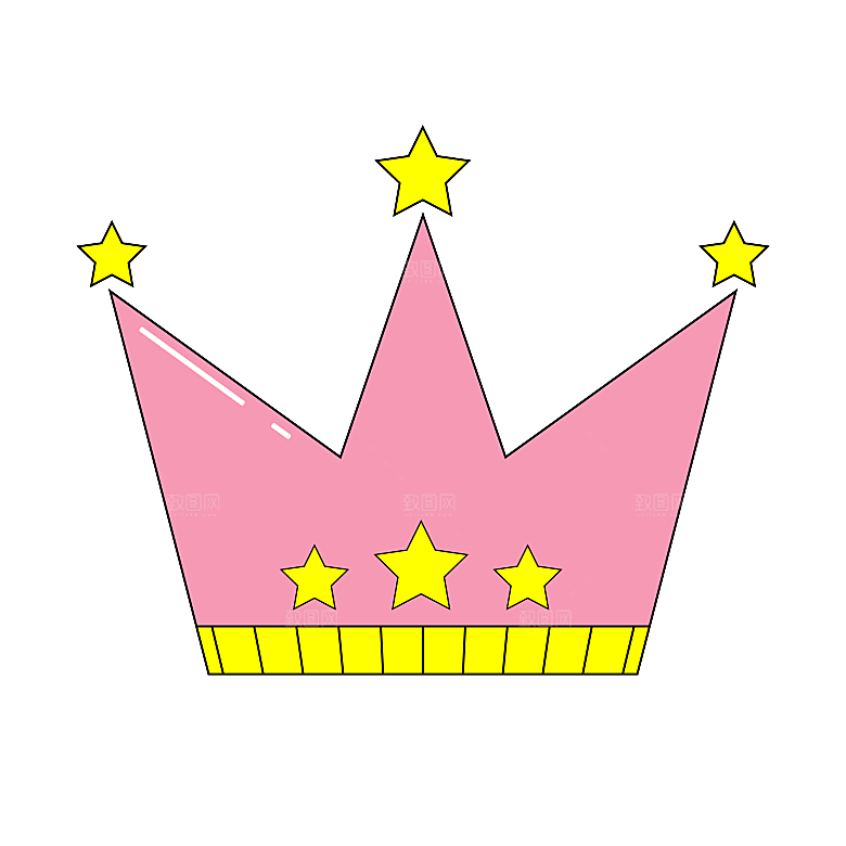 可爱皇冠插图素材元素素材