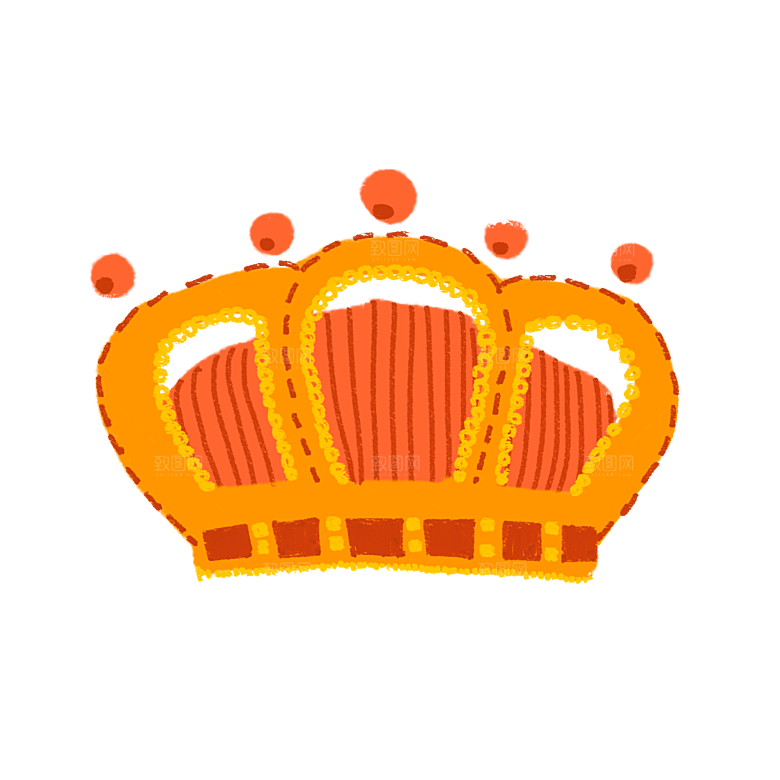 可爱皇冠插画素材元素