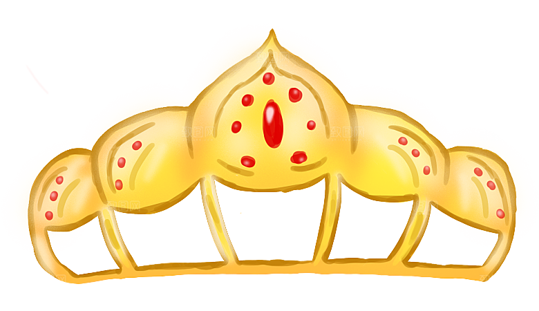 可爱卡通皇冠插画素材