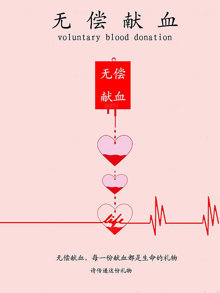 无偿献血PSD公益海报