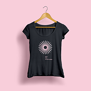 粉色瑜伽教学机构提案样机T恤101
