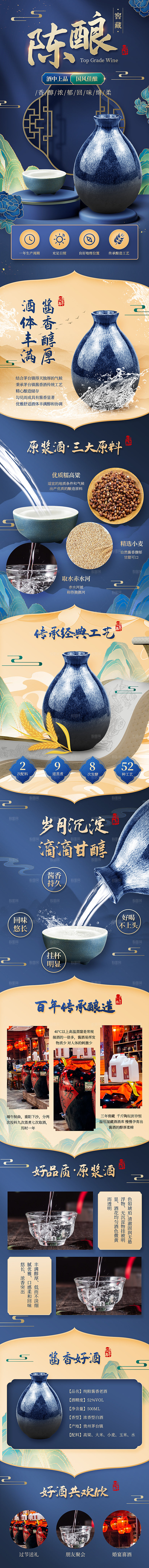 中国白酒酒水电商详情页