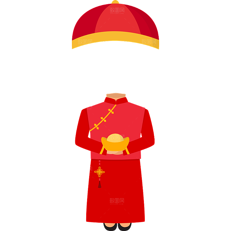 喜庆福娃拍照素材春节宝宝儿童摄影照元素