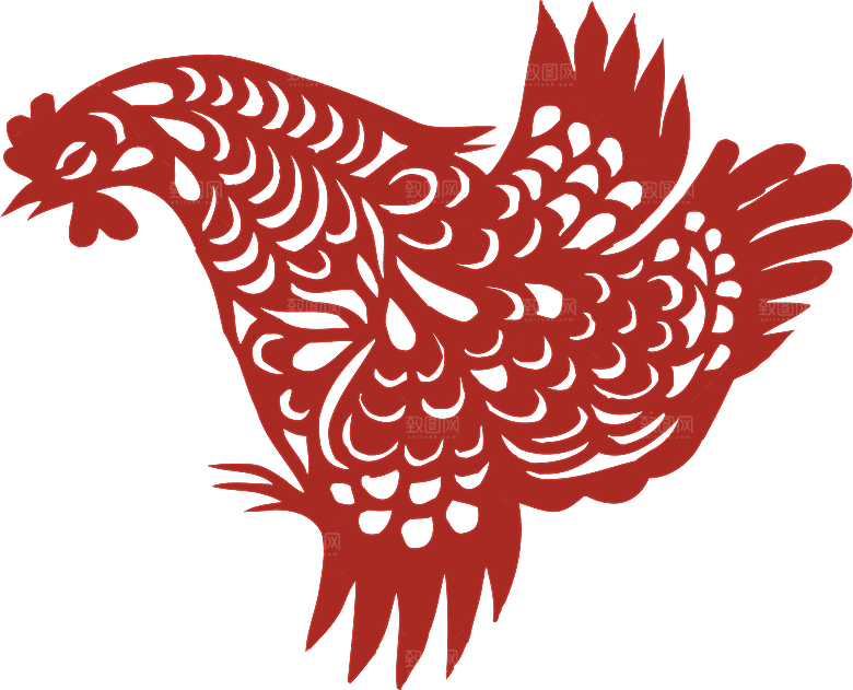 动物剪纸图案素材元素