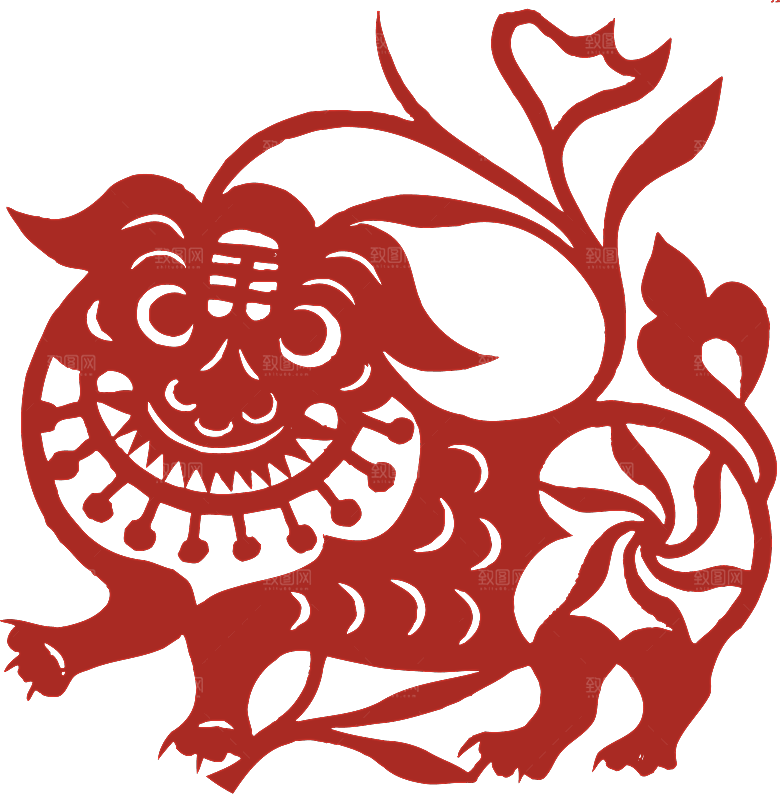 动物剪纸图案素材