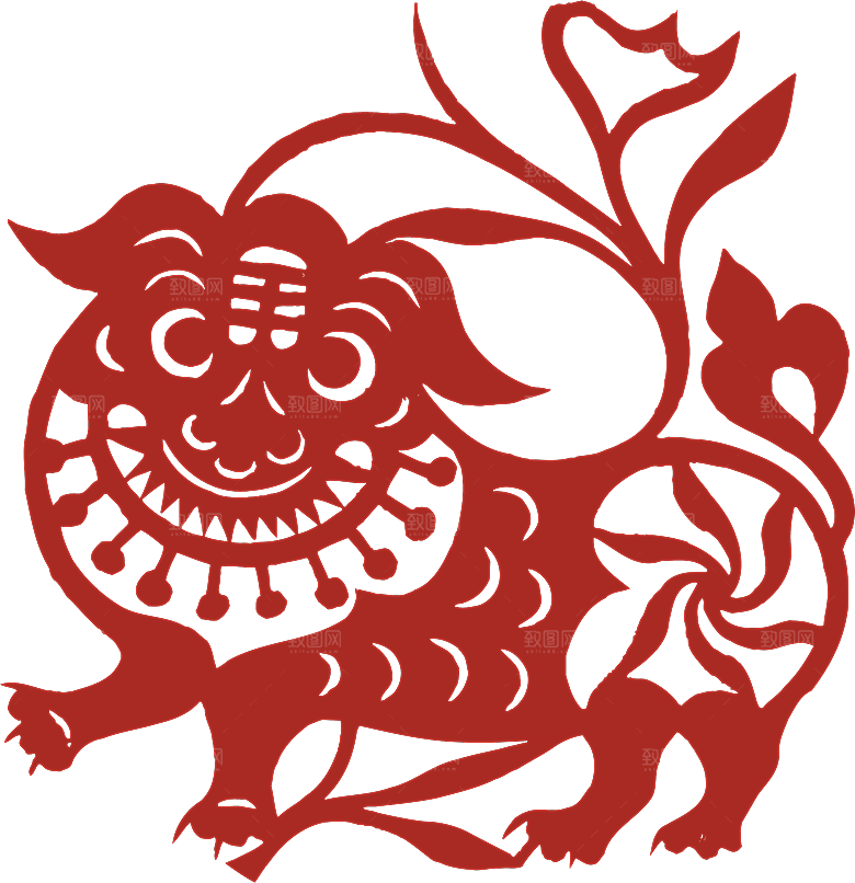 动物剪纸图案素材