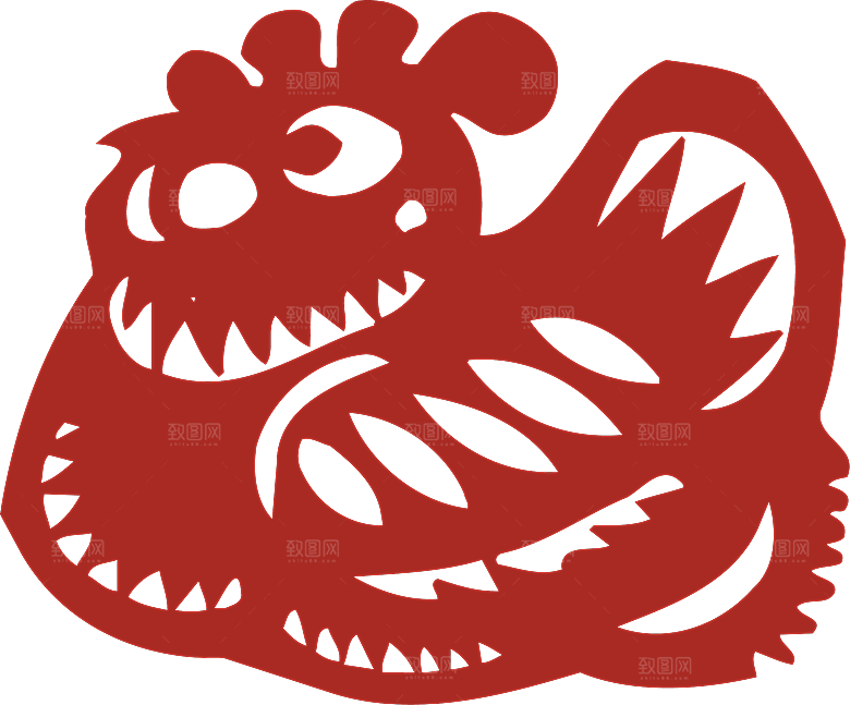 动物剪纸图案素材