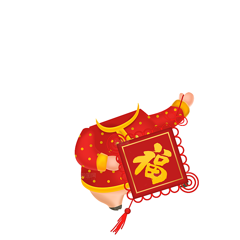 喜庆福娃拍照素材春节宝宝儿童摄影照