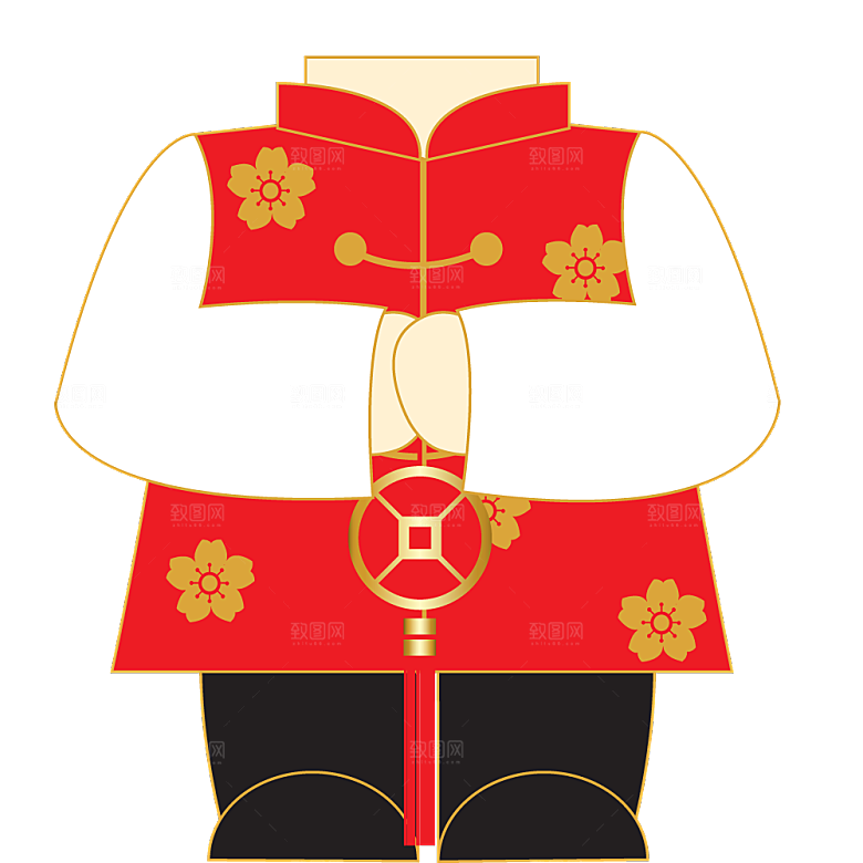 喜庆福娃拍照素材春节宝宝儿童摄影照元素