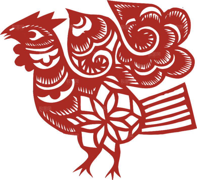 动物剪纸图案素材
