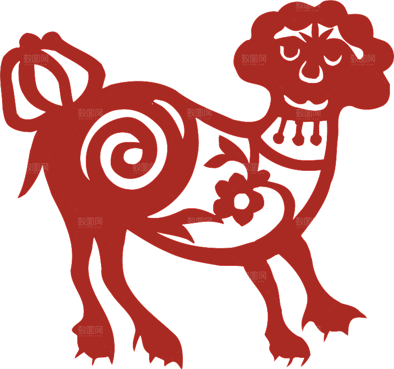 动物剪纸图案素材