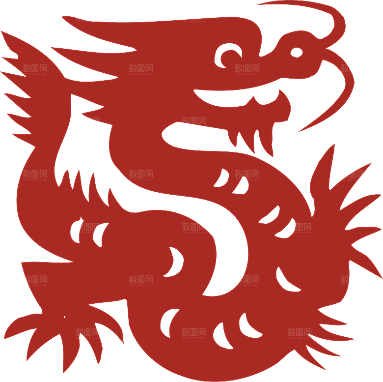 动物剪纸图案素材元素