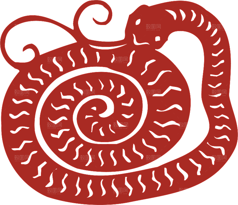 动物剪纸图案素材元素