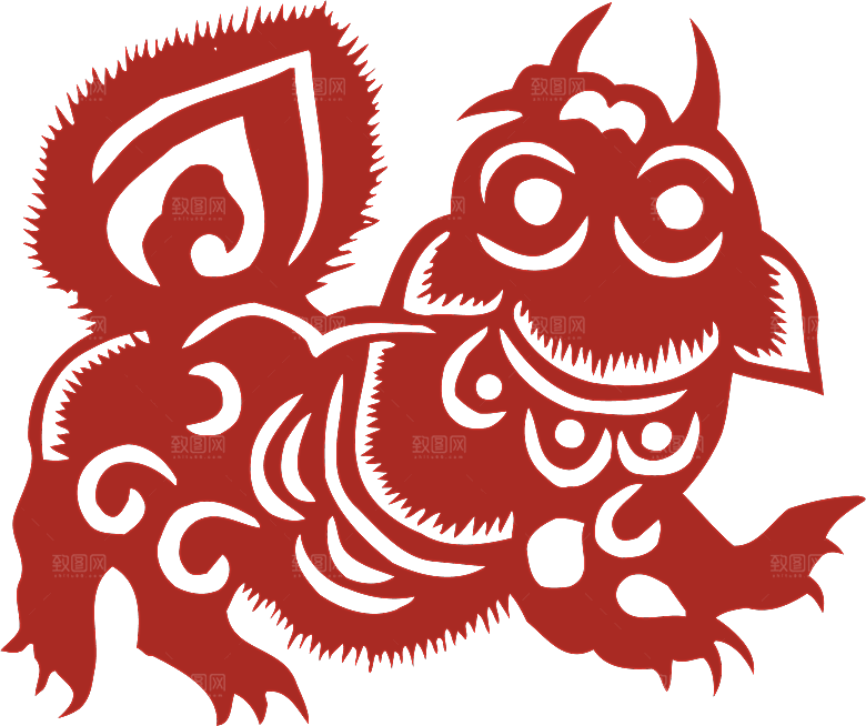 动物剪纸图案素材