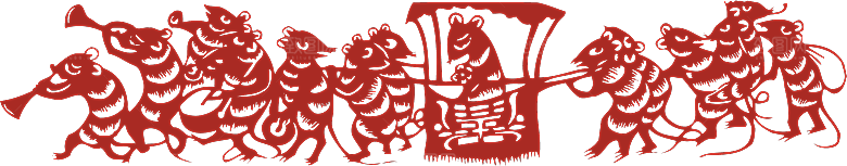 动物剪纸图案素材元素