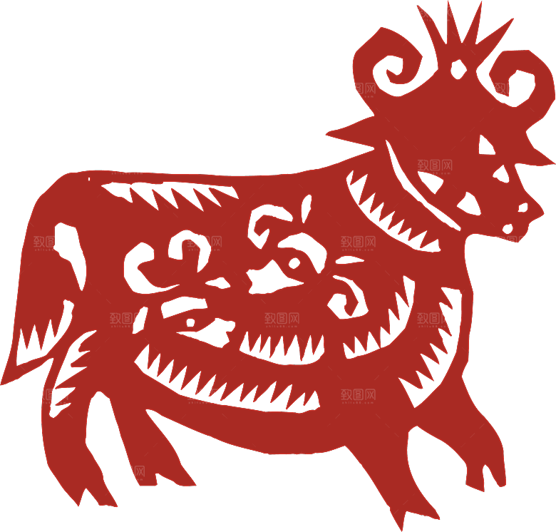 动物剪纸图案素材