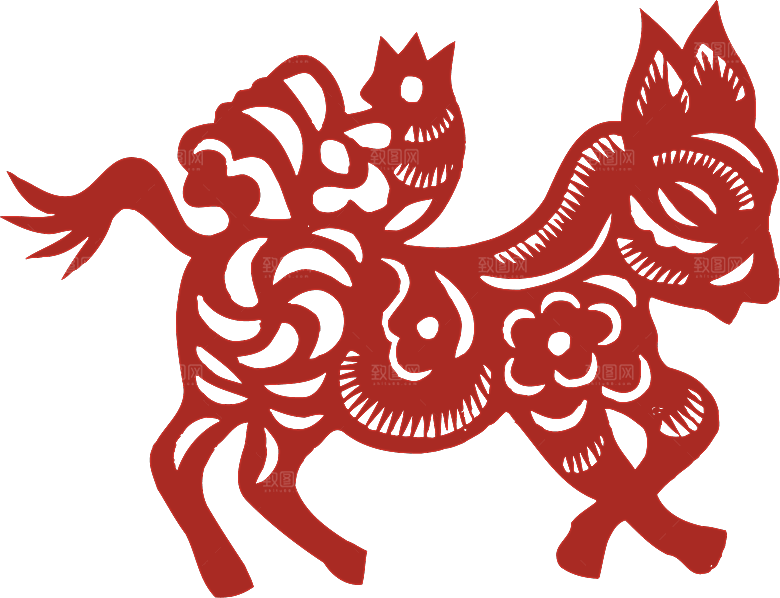动物剪纸图案素材