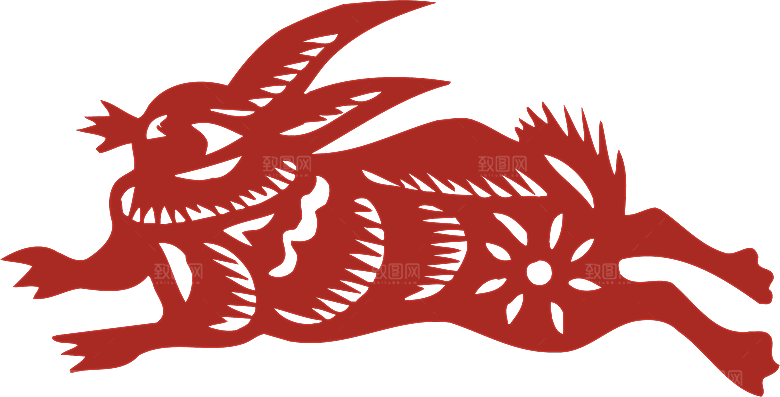 动物剪纸图案素材