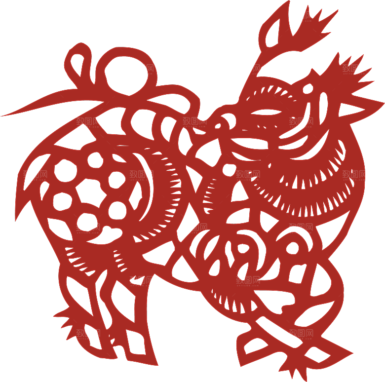 动物剪纸图案素材