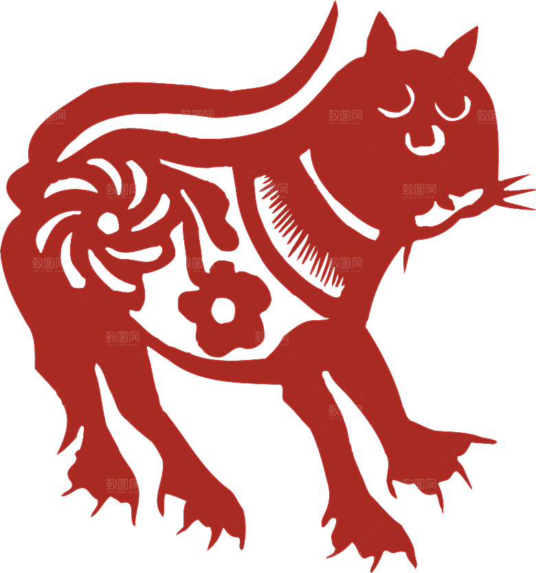 动物剪纸图案素材