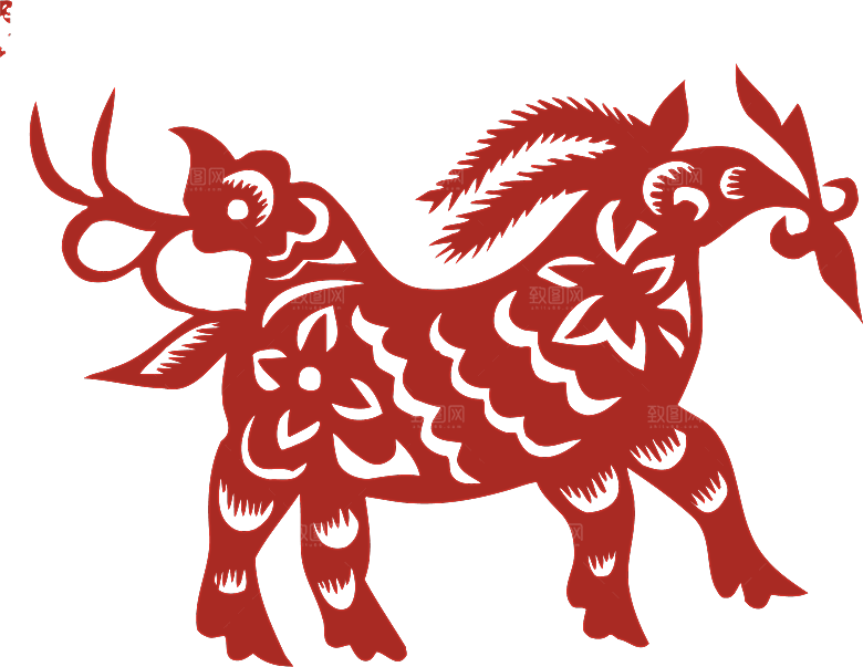 动物剪纸图案素材
