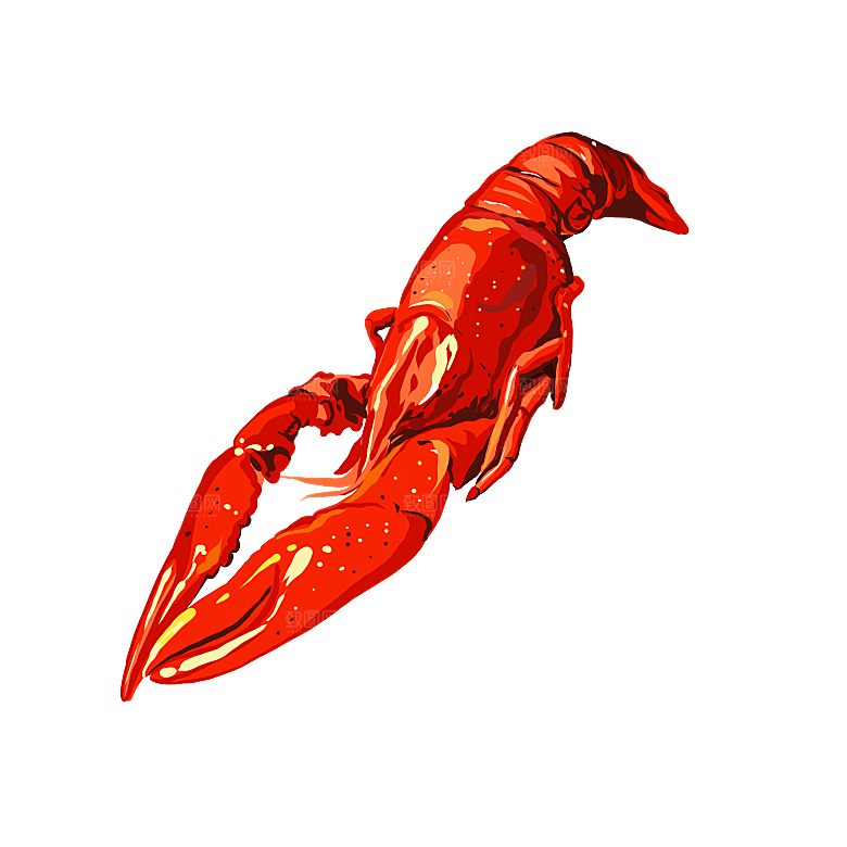 美味小龙虾插图素材餐饮元素素材