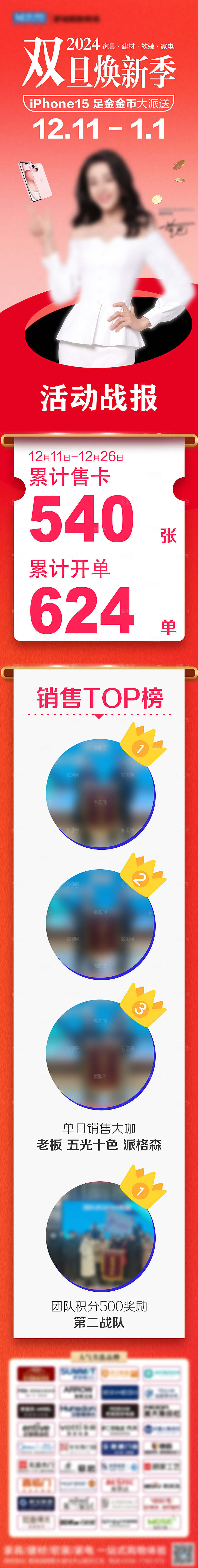 红色大气战报喜报海报