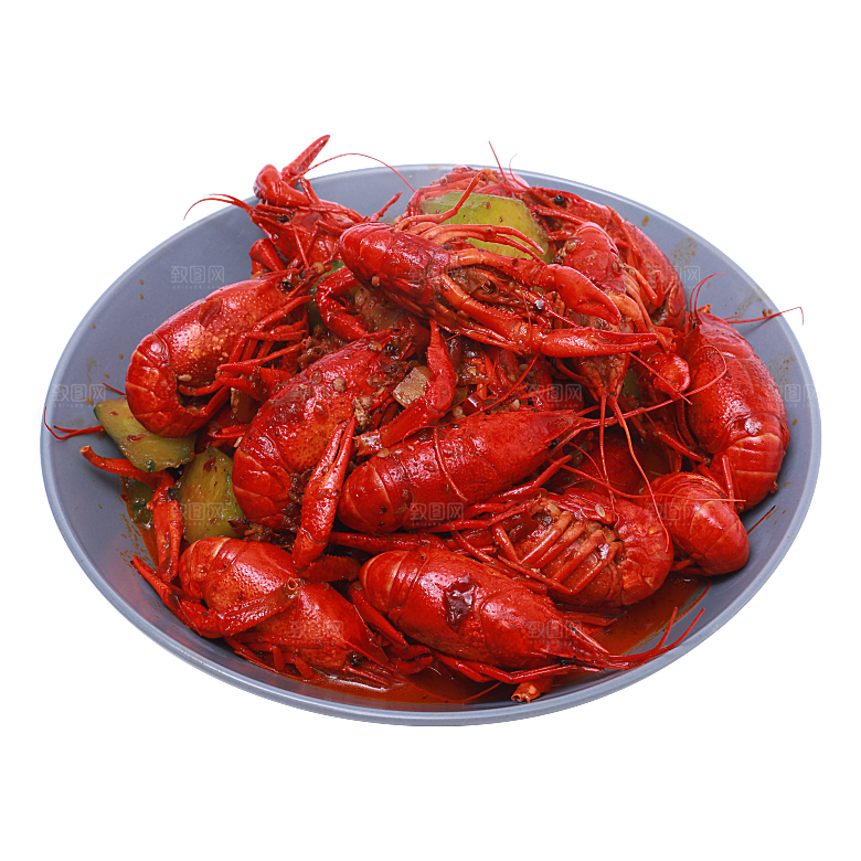 美味小龙虾插图素材餐饮元素素材